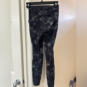 Black tie dye lululemon leggings